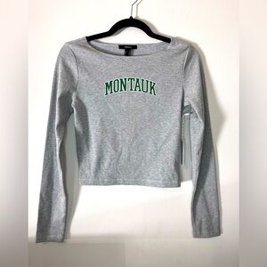 FOREVER 21 Montauk New Basics Collection Ribbed Long Sleeve Top Women’s Sz M NWT